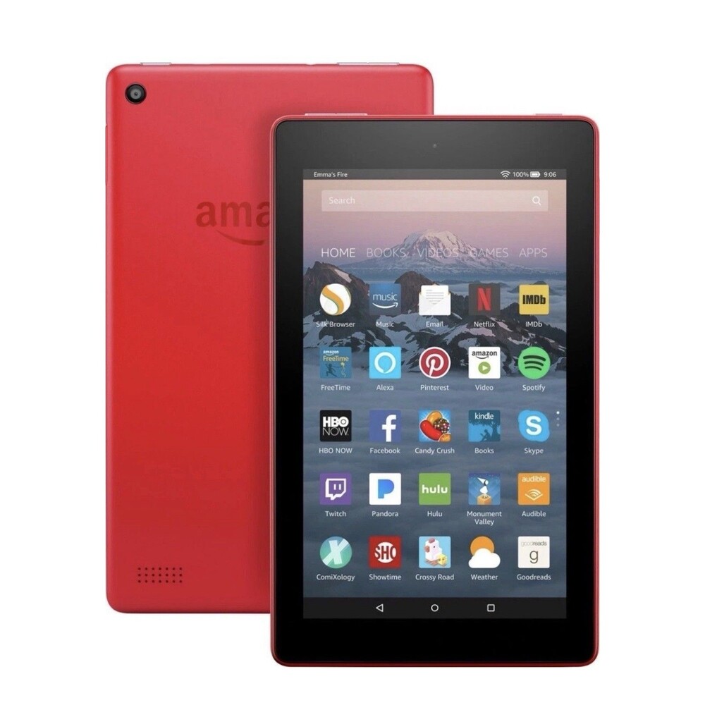 NEW IN OPEN BOX Amazon Fire HD 8 7th Gen 16GB W/Alexa Punch Red